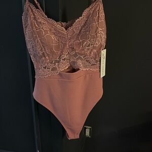 Pink Lace Bodysuit NWT